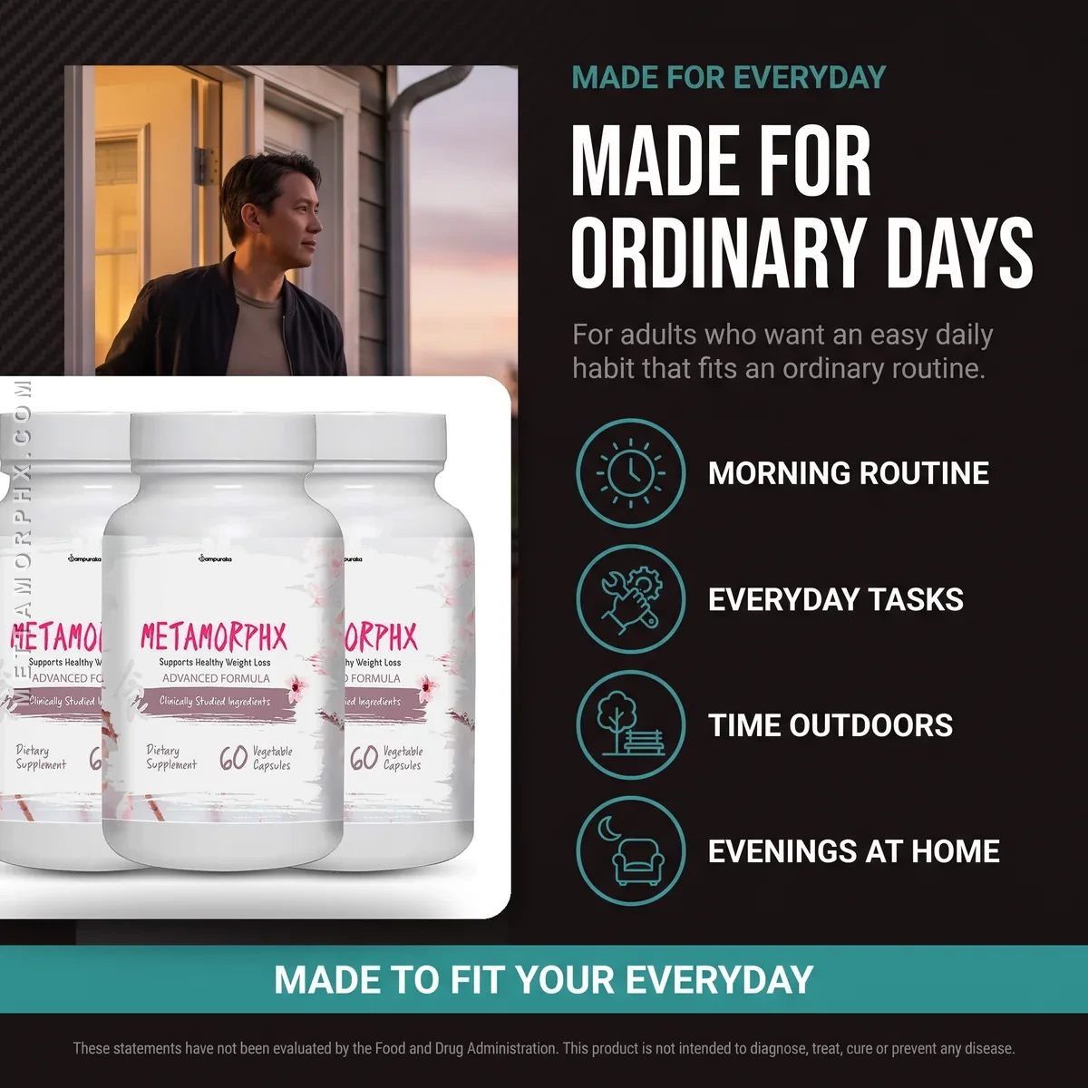 MetaMorphX advanced-formula capsules made for ordinary days and everyday routines